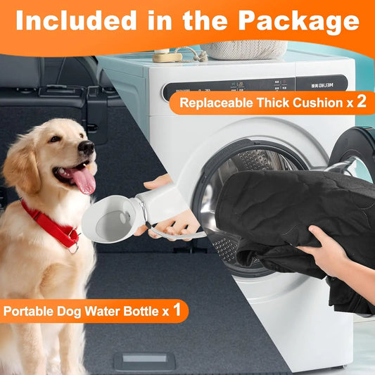 Waterproof Pet Travel Accessories Foldable Dog Car Seat  Safety Hammock Trunk Mat Car Rear Back Seat Protector