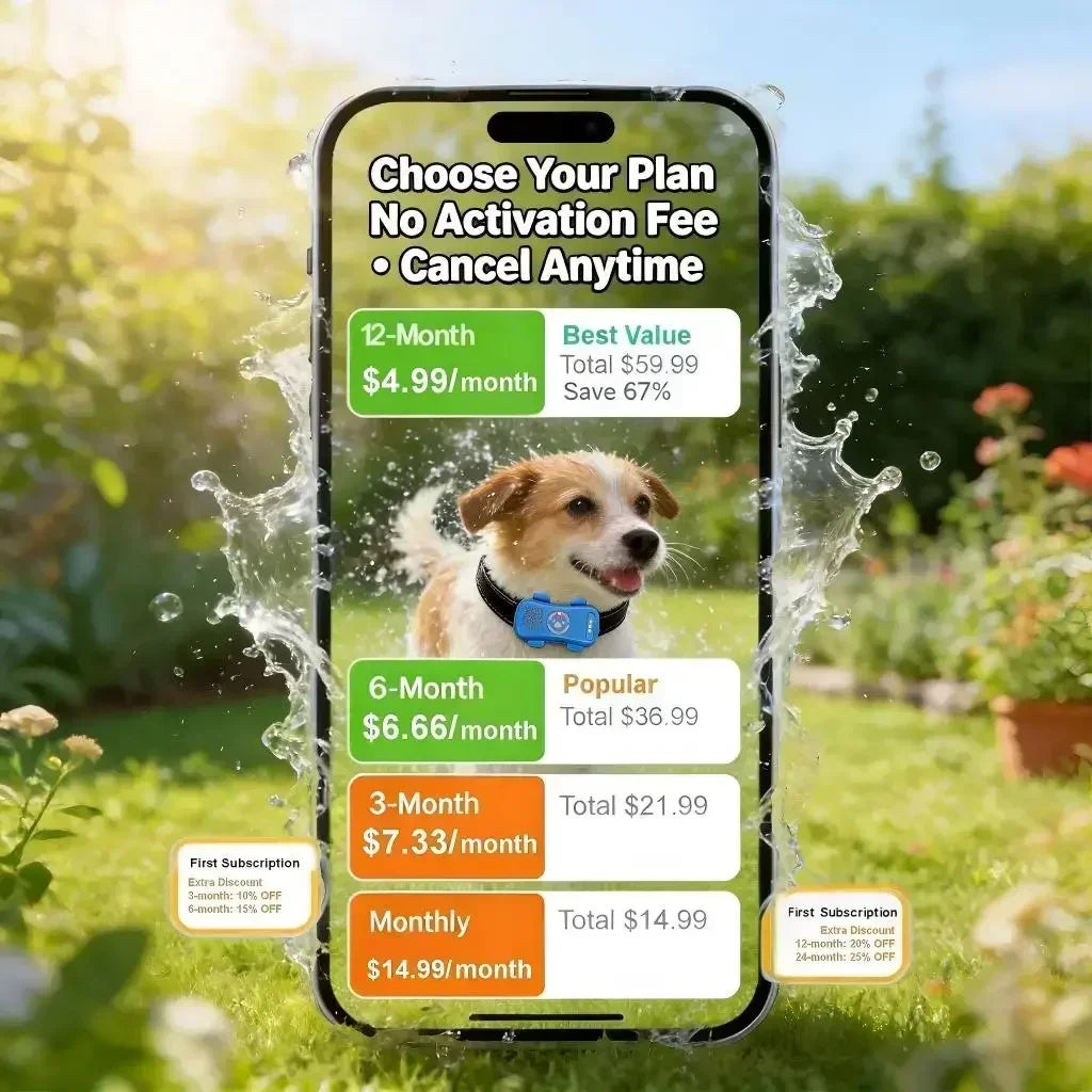 GPS Pet Tracker 4G for Dogs & Cats, Built-in SIM with Real-Time Tracking, WiFi Home Positioning