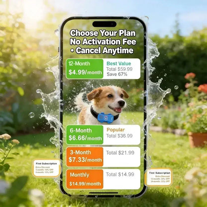 GPS Pet Tracker 4G for Dogs & Cats, Built-in SIM with Real-Time Tracking, WiFi Home Positioning