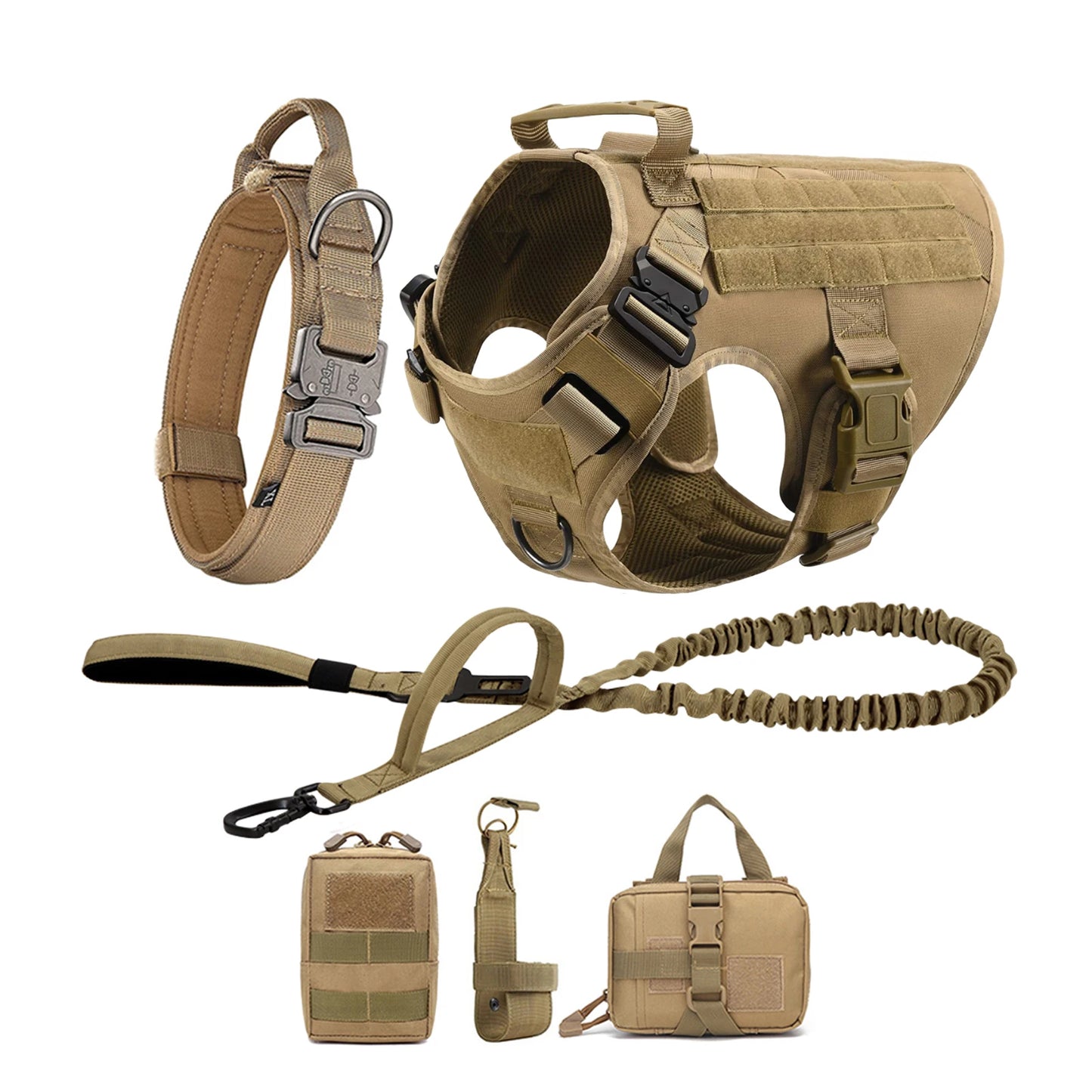 Tactical Dog Harness Collar & Leash