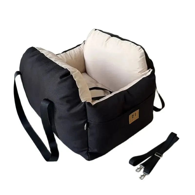Dog Car Seat with Safety Belt, Universal Pet Booster Nest, Cushion Washable Dogs Cats Sofa Bedding Travel Mattress
