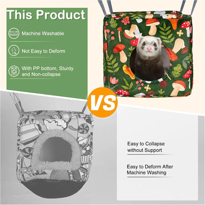 4-Pack Ferret Hammock – Washable Soft Cage Accessories for Guinea Pigs, Sugar Gliders & Small Pets