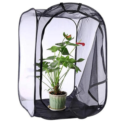 Butterfly Fly Cage Folding Bag With Handle Butterfly Habitat，Black Mesh Collapsible Foldable Ventilated Light Misquote Bits