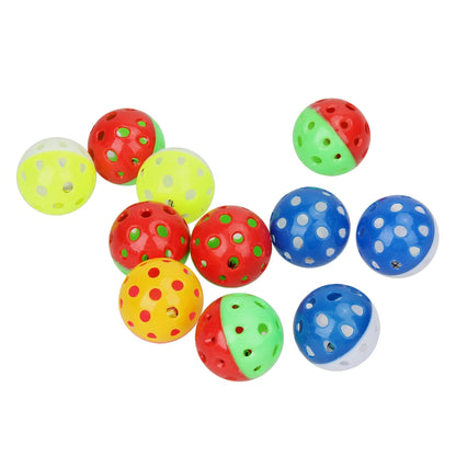 18Pcs Cat Toy Balls with Bell Cat Jingle Balls Toys Kitten Rattle Toy Kitten Chase Toys for Indoor Cats