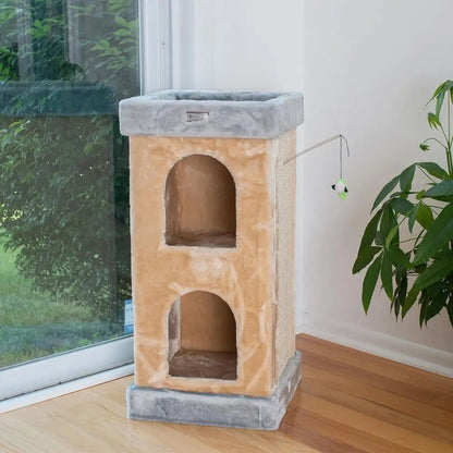 Luxury Beige Cat Tree, Model X3203