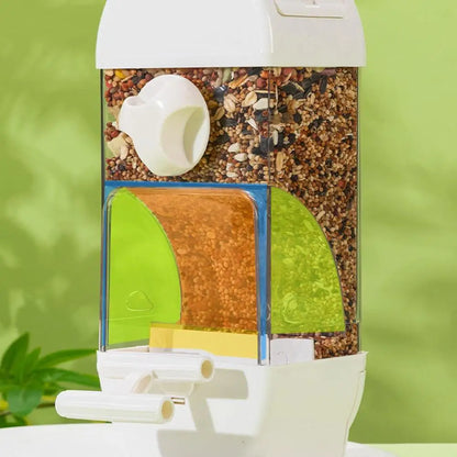 Bird Feeder/Water Dispenser House Shaped Parakeet  Large Capacity Anti Spill Food Container