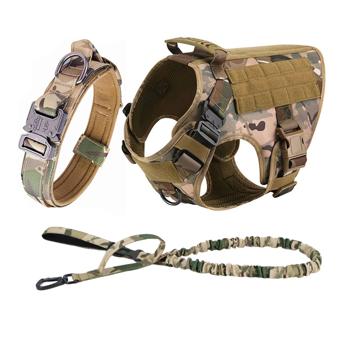 Tactical Dog Harness Collar & Leash
