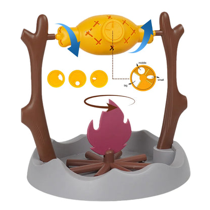 Cats Slow Feeding Snack Bowl 360° Rotating Grilled Fish Spinning Toy, Roasted Chicken Leg Pet Toy for Pet
