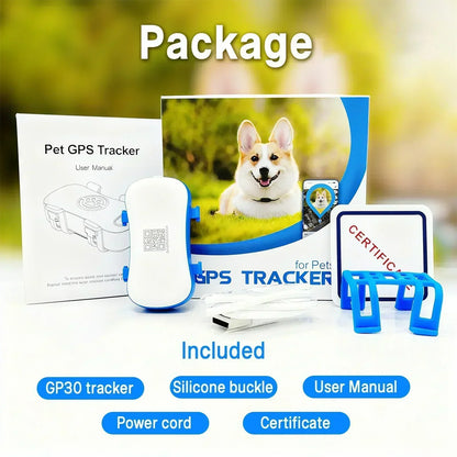 GPS Pet Tracker 4G for Dogs & Cats, Built-in SIM with Real-Time Tracking, WiFi Home Positioning
