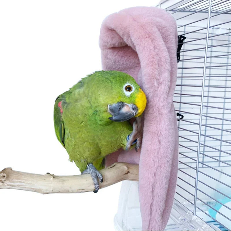 Winter Warm Bird Shawl Nest Corner Parrot Blanket Pet Small Animal Hanging Tent Cage For Parakeet Lovebird Cockatiel