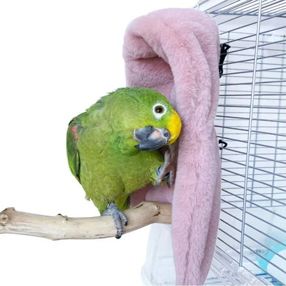 Winter Warm Bird Shawl Nest Corner Parrot Blanket Pet Small Animal Hanging Tent Cage For Parakeet Lovebird Cockatiel
