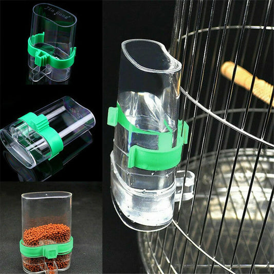 Parrot Bird Feeder Food Water Feeding Large Plastic Automatic Drinker Pet Parrot