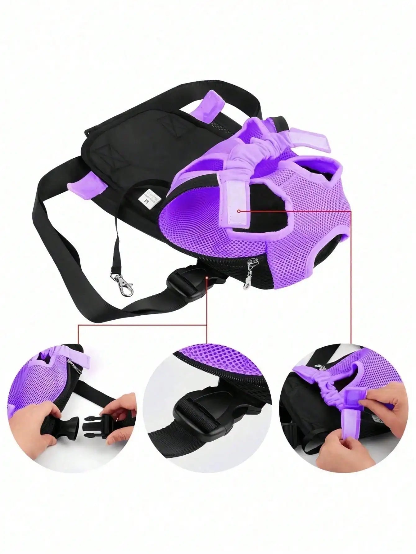 1pc Pet Chest Backpack Mesh Breathable Outdoor Cat Dog Carrier Gift