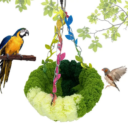 Parrot Warm Bed Cozy Cushion Plush Bird House Cute Bird Bed Nest Hung For Parakeet Lovebirds Small To Medium Birds Bird
