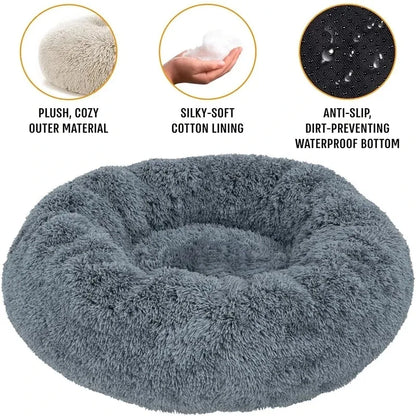 Round Dog Bed Winter-Warm Washable