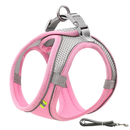 Dog Harness Clothes Vest Chest Cat Collars Rope Small Dogs Reflective Breathable Adjustable Outdoor Walking Dog Accessories