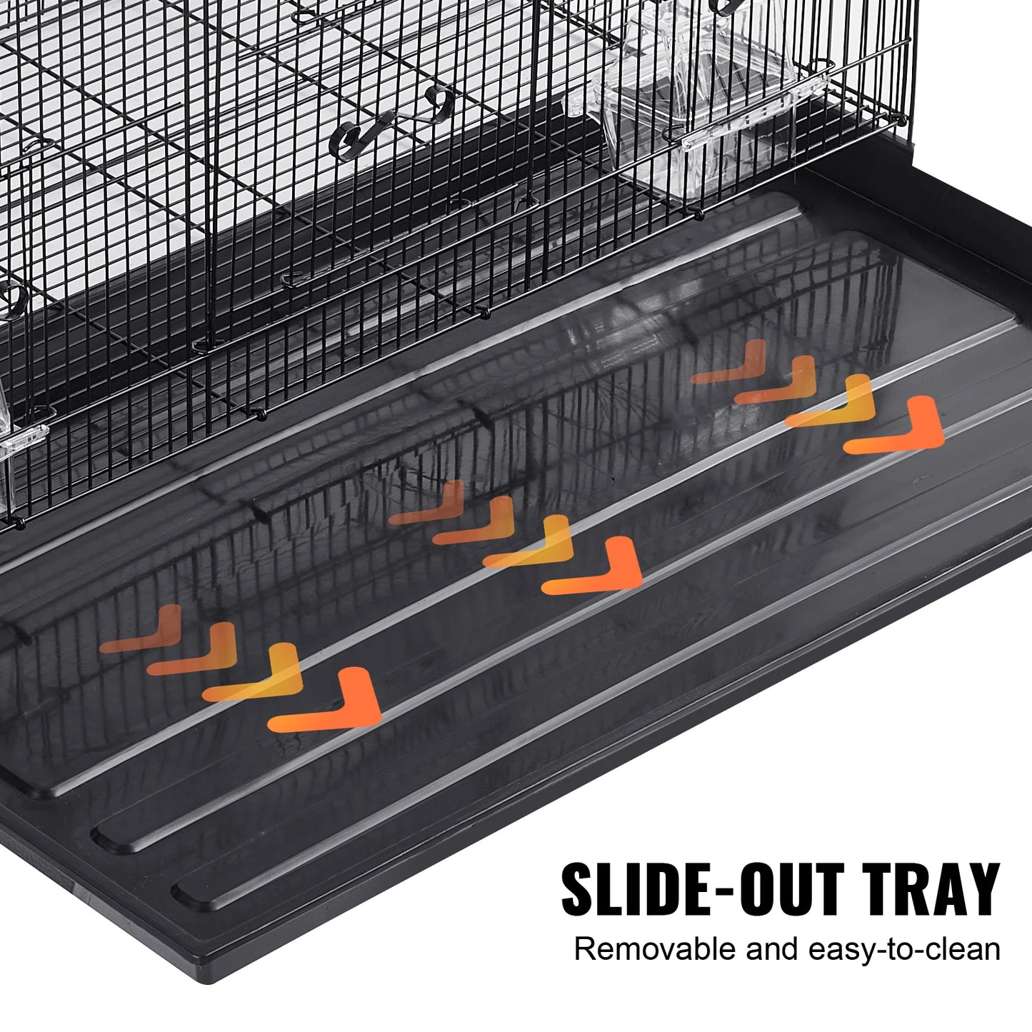 SucceBuy 30inch Pet Bird Cage, Metal Large Parakeet Cage with Rolling Stand Tray for Cockatiels Parrot Budgies Lovebird Canaries