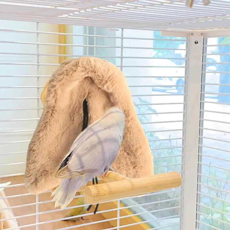 Warm Bird Hammock Shawl Soft Plush Nest, for Corners, Parrot Blanket Pet Hanging Tent Cage Decoration Windproof