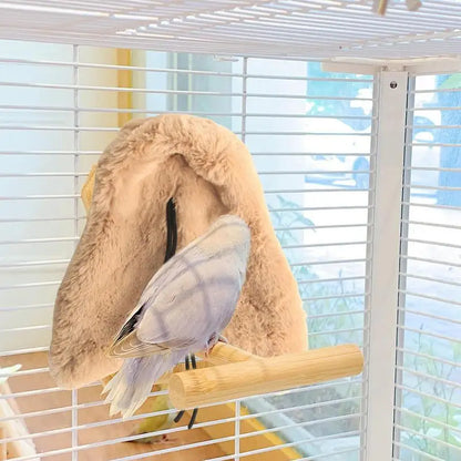 Warm Bird Hammock Shawl Soft Plush Nest, for Corners, Parrot Blanket Pet Hanging Tent Cage Decoration Windproof