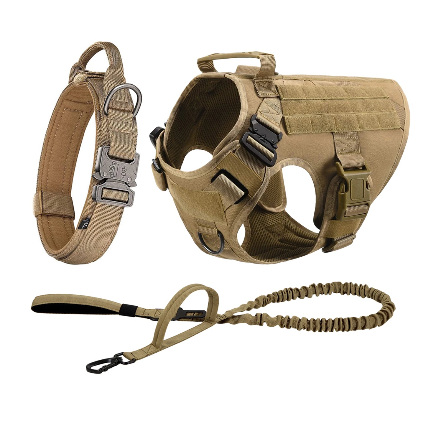 Tactical Dog Harness Collar & Leash