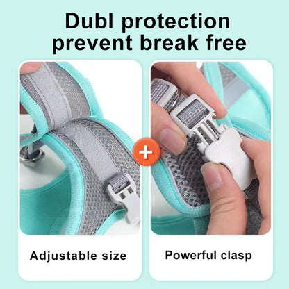 Dog Harness Clothes Vest Chest Cat Collars Rope Small Dogs Reflective Breathable Adjustable Outdoor Walking Dog Accessories