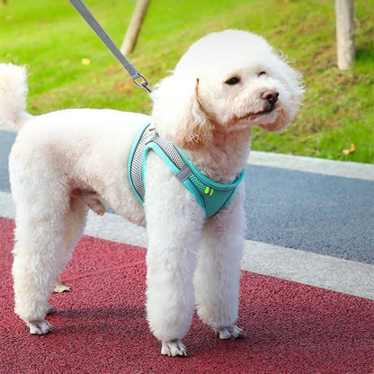 Dog Harness Clothes Vest Chest Cat Collars Rope Small Dogs Reflective Breathable Adjustable Outdoor Walking Dog Accessories