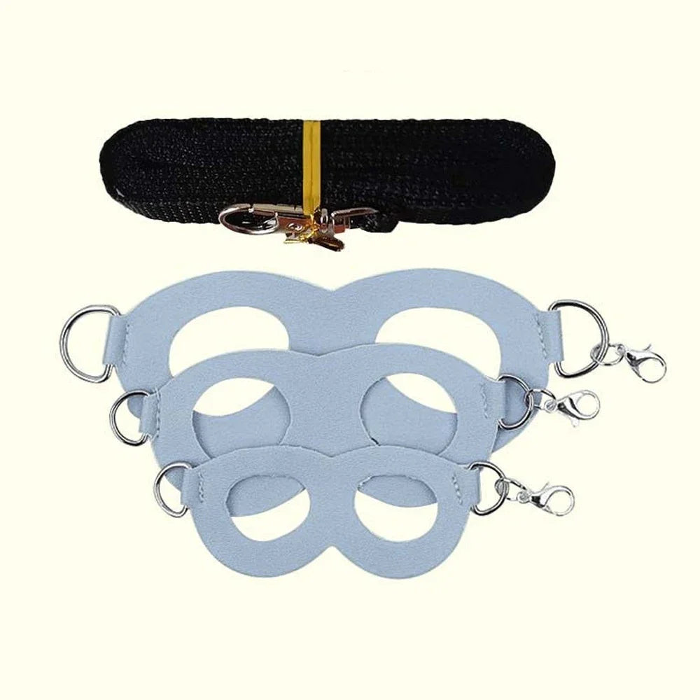 4 Pcs /set Sugar Quoll Harness + Leash Set Escape-Proof Adjustable Collar for Pet Small Animals Hamsters Sugar Gliders Squirrels