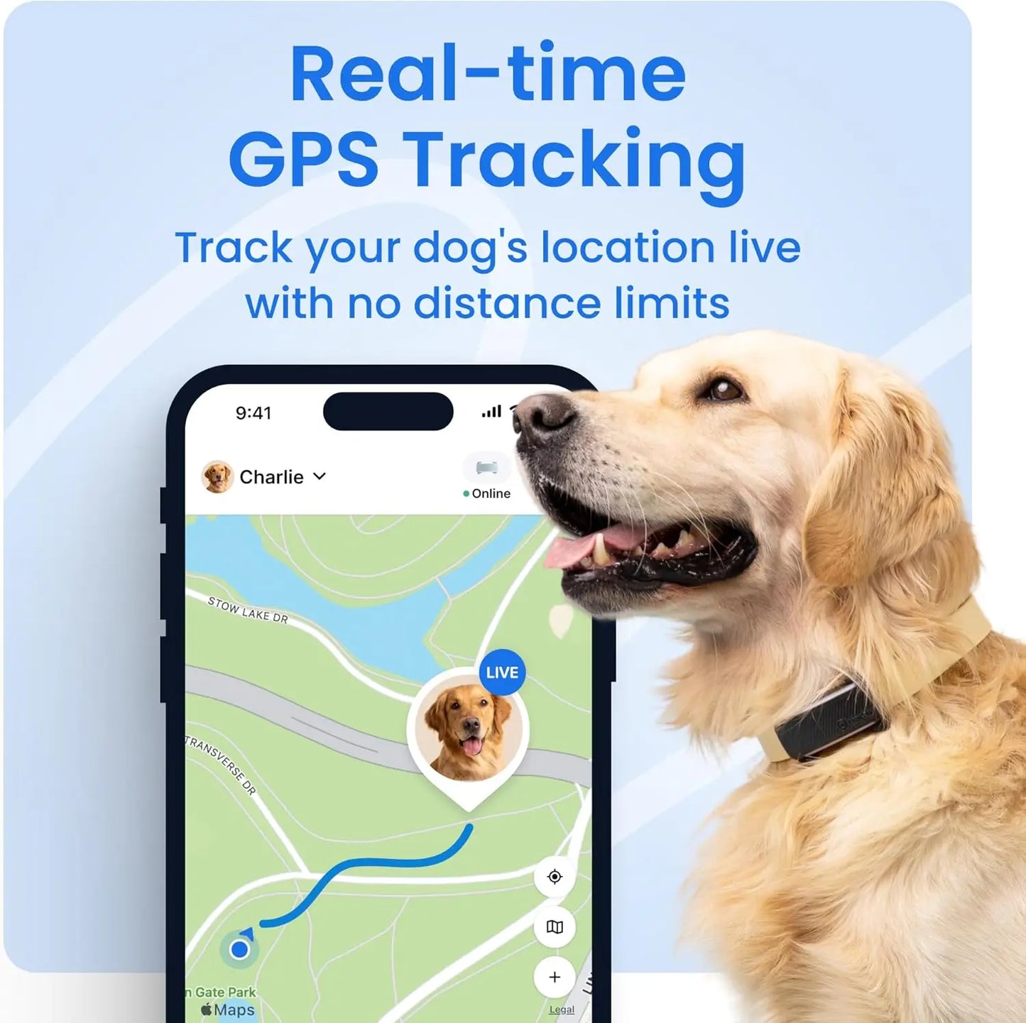 Smart GPS Dog Tracker with Live Tracking, Health Monitoring, and Virtual Fence for Pet Safety