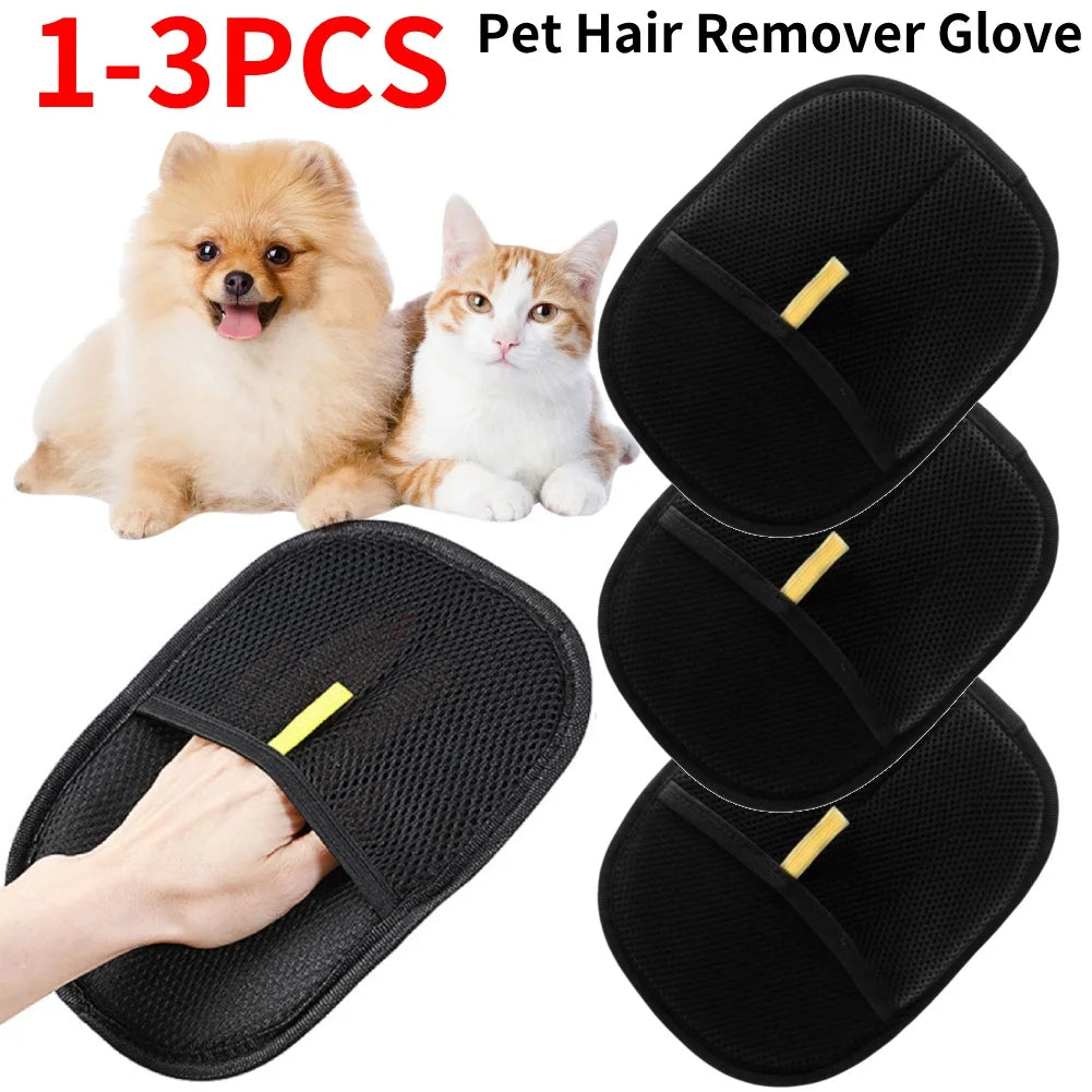 Pet Grooming equipment  Deshedding Glove, Pet hair remover glove for Small Pets with Long/Short/Curly Hair