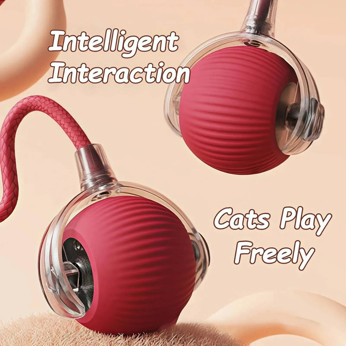 Automatic Rolling Ball Dog Toy – Interactive Self-Moving Pet Toy, Multiple Colors