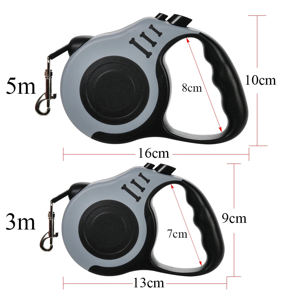 3m & 5m Dog Leash Strong Nylon For Small Medium Large Dogs Cats Automatic Retractable Durable