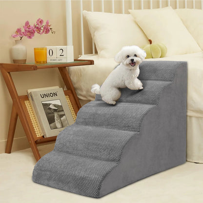 Dog Ramp - High-Density Foam Pet Steps, Extra-Wide with Non-Slip material; various heights