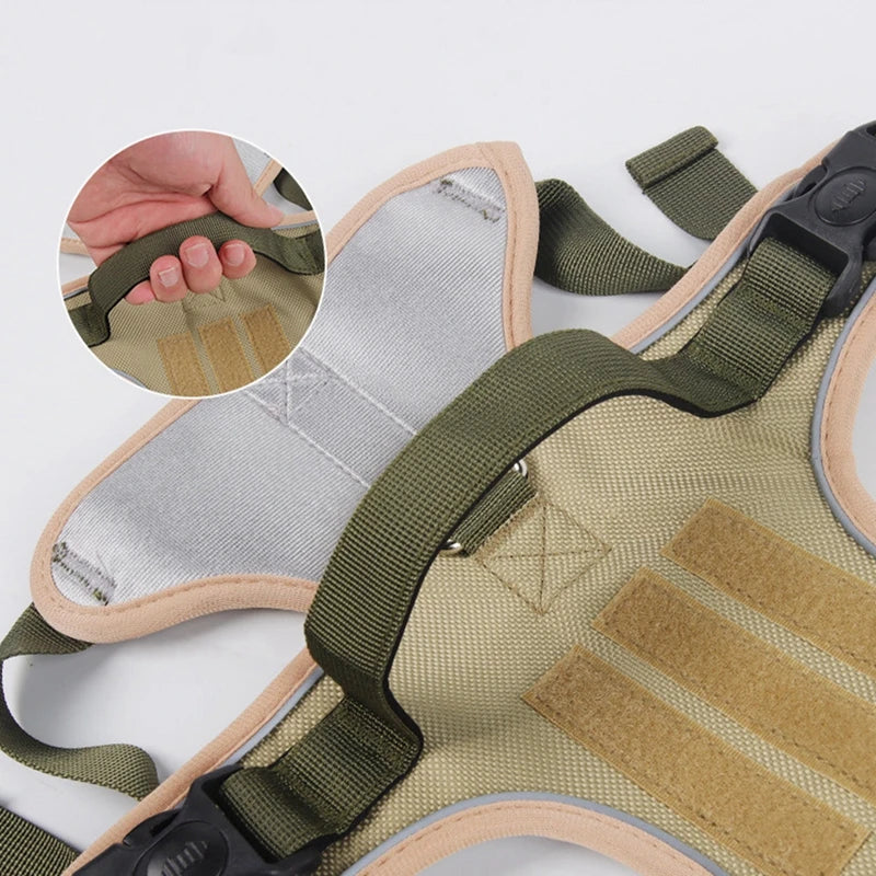 Dog Harness Reflective Medium Large Dogs Tactical Vest Big Waterproof Oxford Cloth Dog Harnesses Pet Accessories Supplies