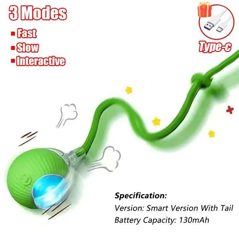 Automatic Rolling Ball Dog Toy – Interactive Self-Moving Pet Toy, Multiple Colors