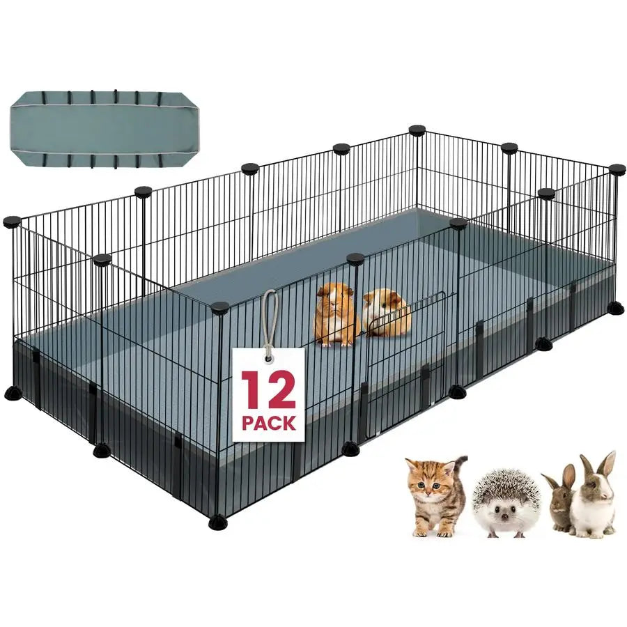 Panels Small Animal Playpen, 48 x 24 x 16  with Waterproof Mat