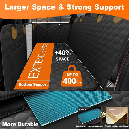 Waterproof Pet Travel Accessories Foldable Dog Car Seat  Safety Hammock Trunk Mat Car Rear Back Seat Protector