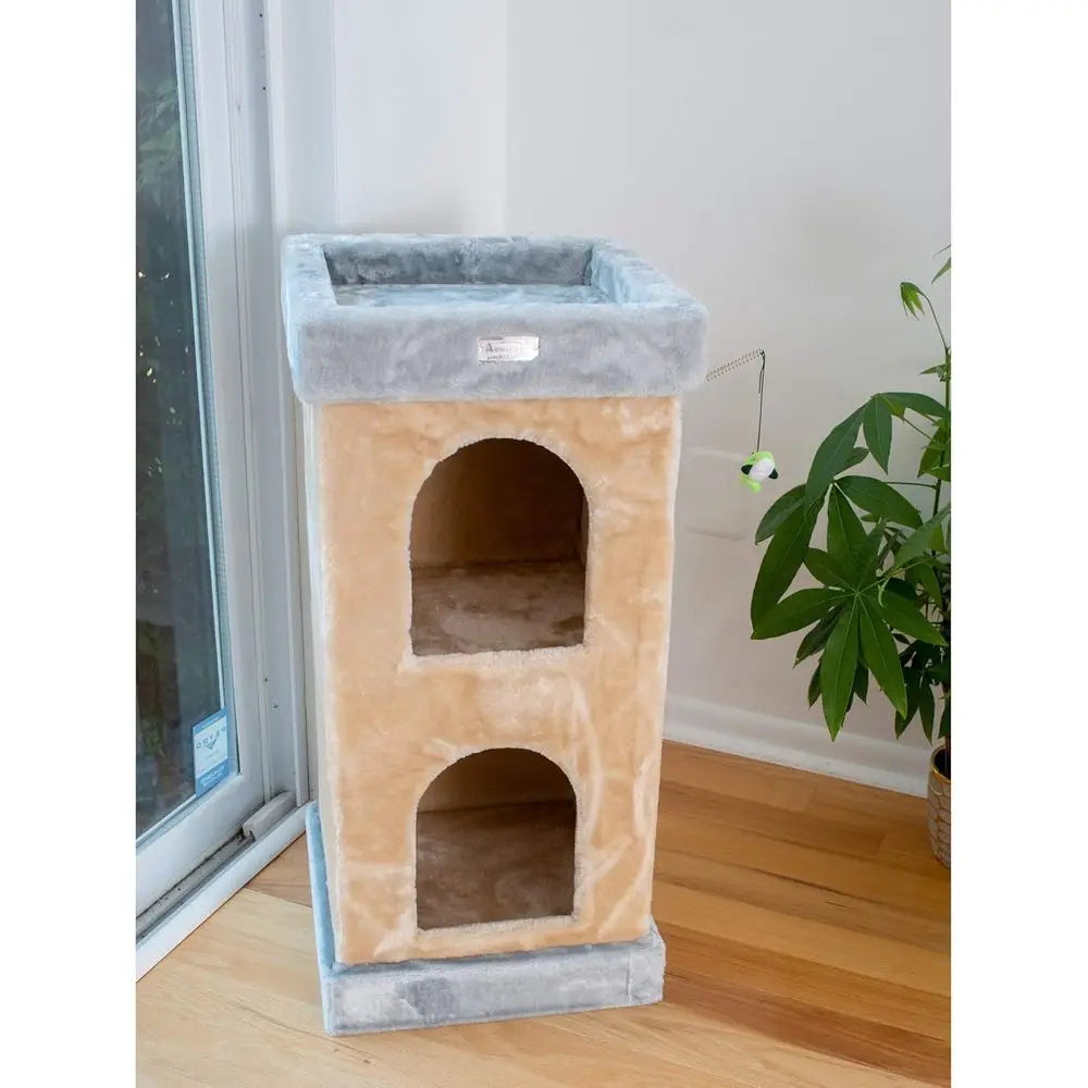 Luxury Beige Cat Tree, Model X3203