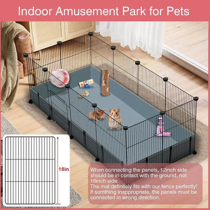 Panels Small Animal Playpen, 48 x 24 x 16  with Waterproof Mat