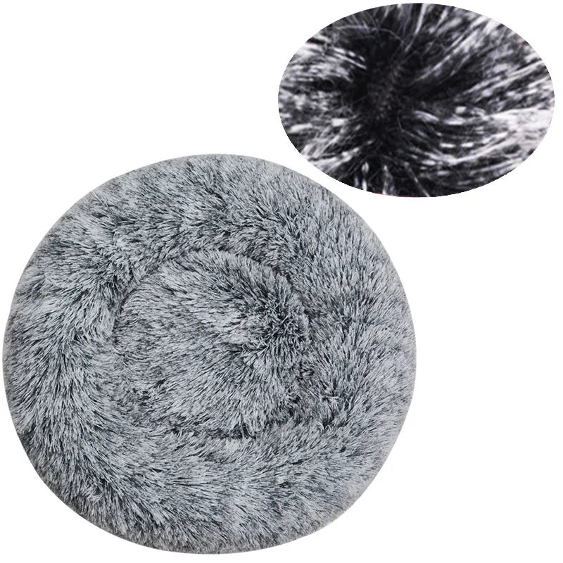 Round Dog Bed Winter-Warm Washable