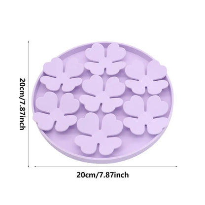 Dog Lick Pad Peanut Butter Slow Feeder Bowl Puzzle Feeder With Suction Cup Raised Flower Design