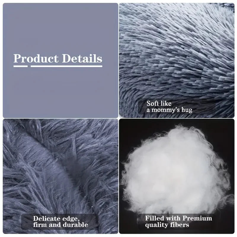 Round Dog Bed Winter-Warm Washable