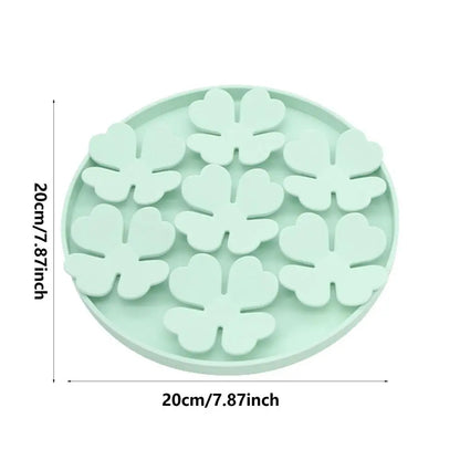 Dog Lick Pad Peanut Butter Slow Feeder Bowl Puzzle Feeder With Suction Cup Raised Flower Design