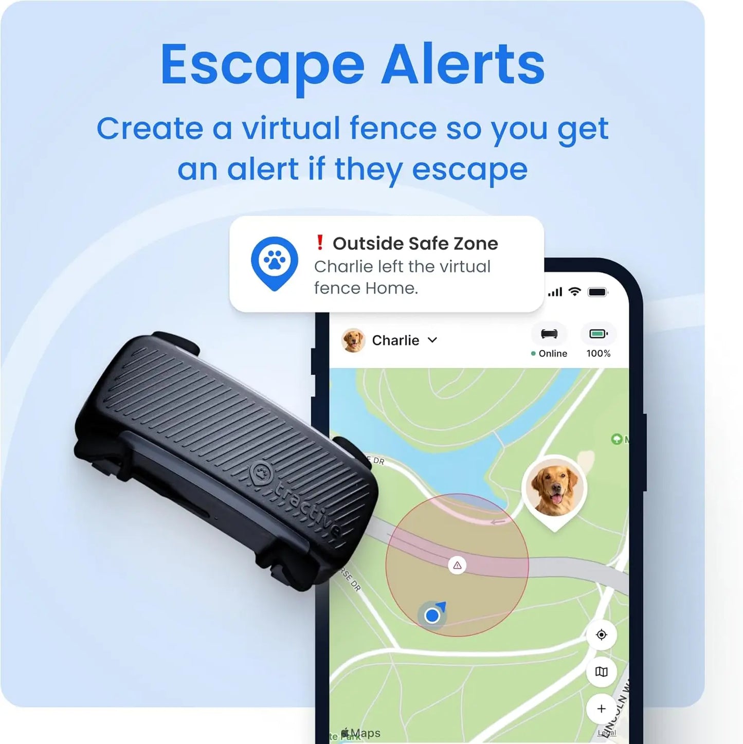 Smart GPS Dog Tracker with Live Tracking, Health Monitoring, and Virtual Fence for Pet Safety