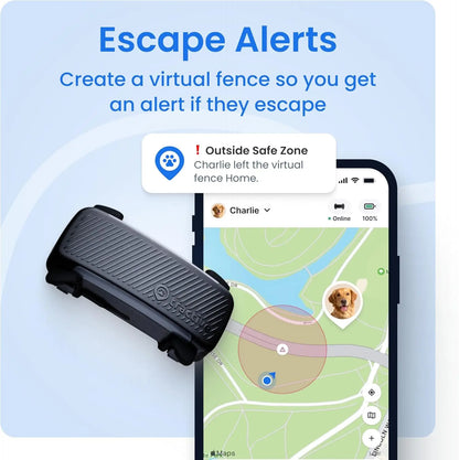 Smart GPS Dog Tracker with Live Tracking, Health Monitoring, and Virtual Fence for Pet Safety