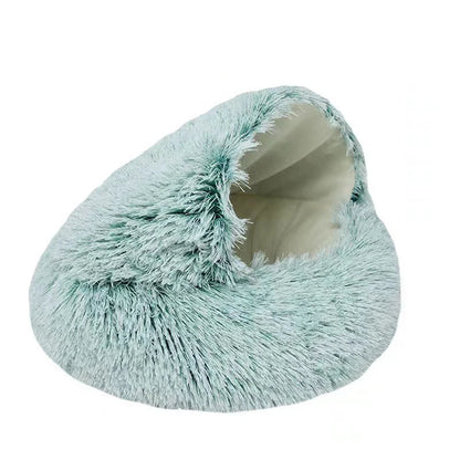 Soft Plush Pet Bed with Cover / Round Cat Bed Pet