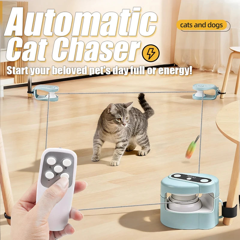 1PC Automatic Cat Chaser Toy Remote Control with Adjustable Speed