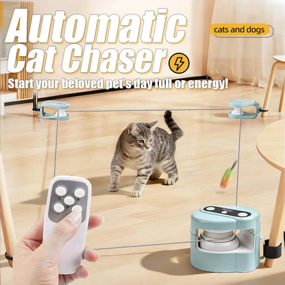 1PC Automatic Cat Chaser Toy Remote Control with Adjustable Speed