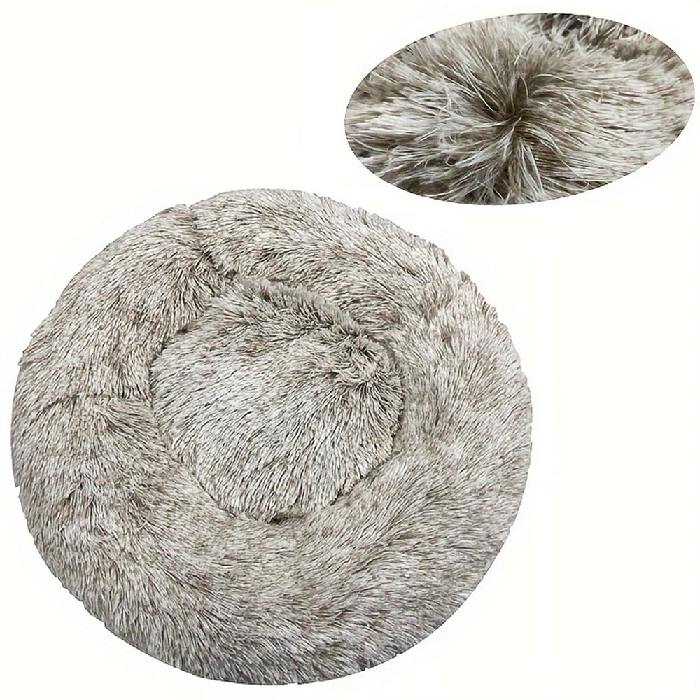 Round Dog Bed Winter-Warm Washable
