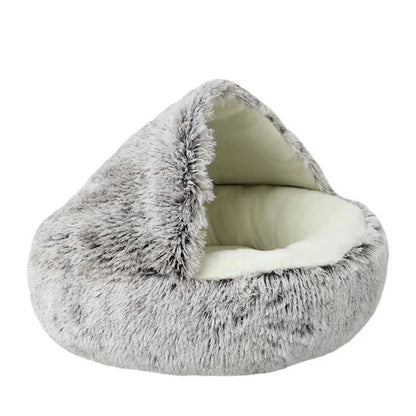 Soft Plush Pet Bed with Cover / Round Cat Bed Pet