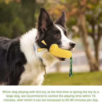 Indestructible Dog Chew Toy, Heavy-Duty Rubber Bone, Corn Grain Texture for Medium and Large Dogs, Dental Care